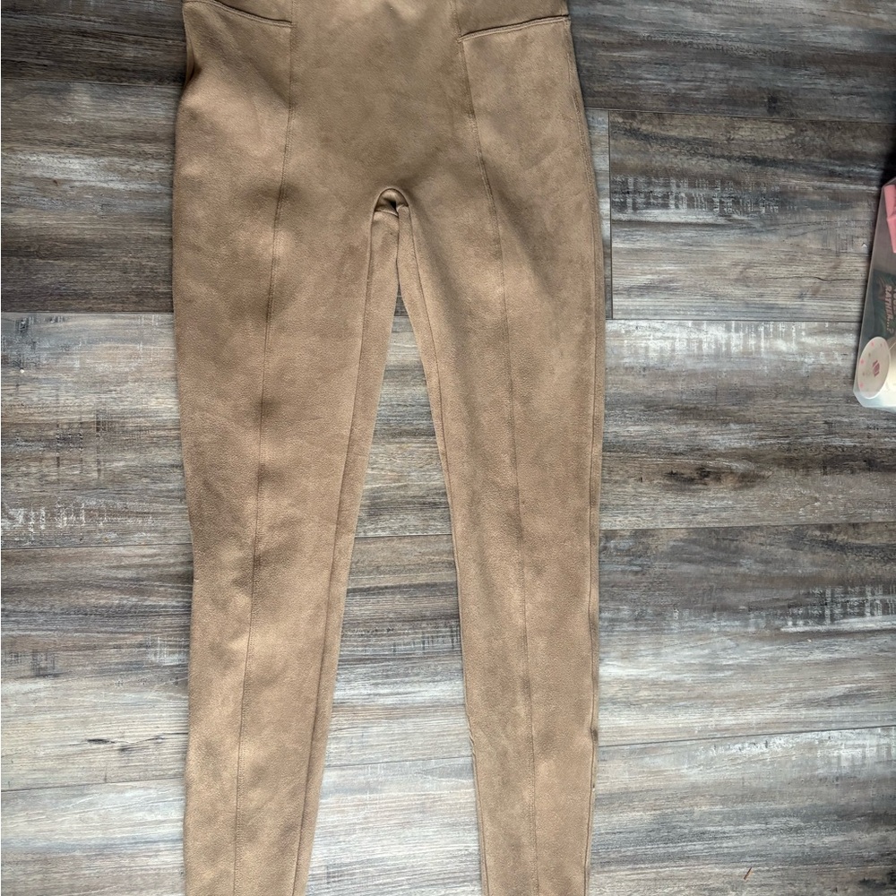 Tan High-Waisted Leggings